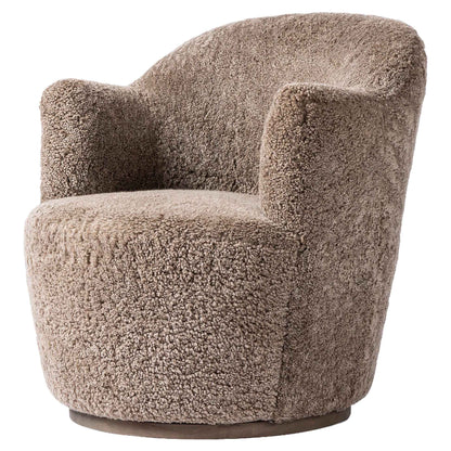 Aurora Swivel Chair - Taupe Shearling