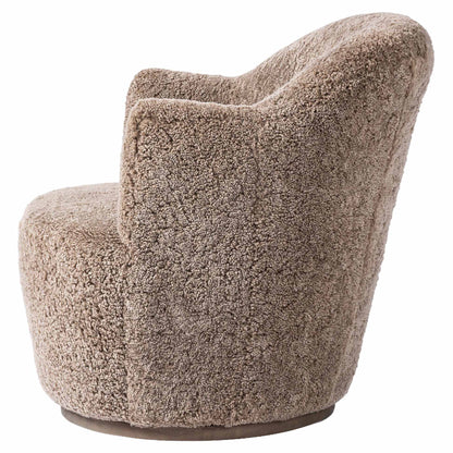 Aurora Swivel Chair - Taupe Shearling