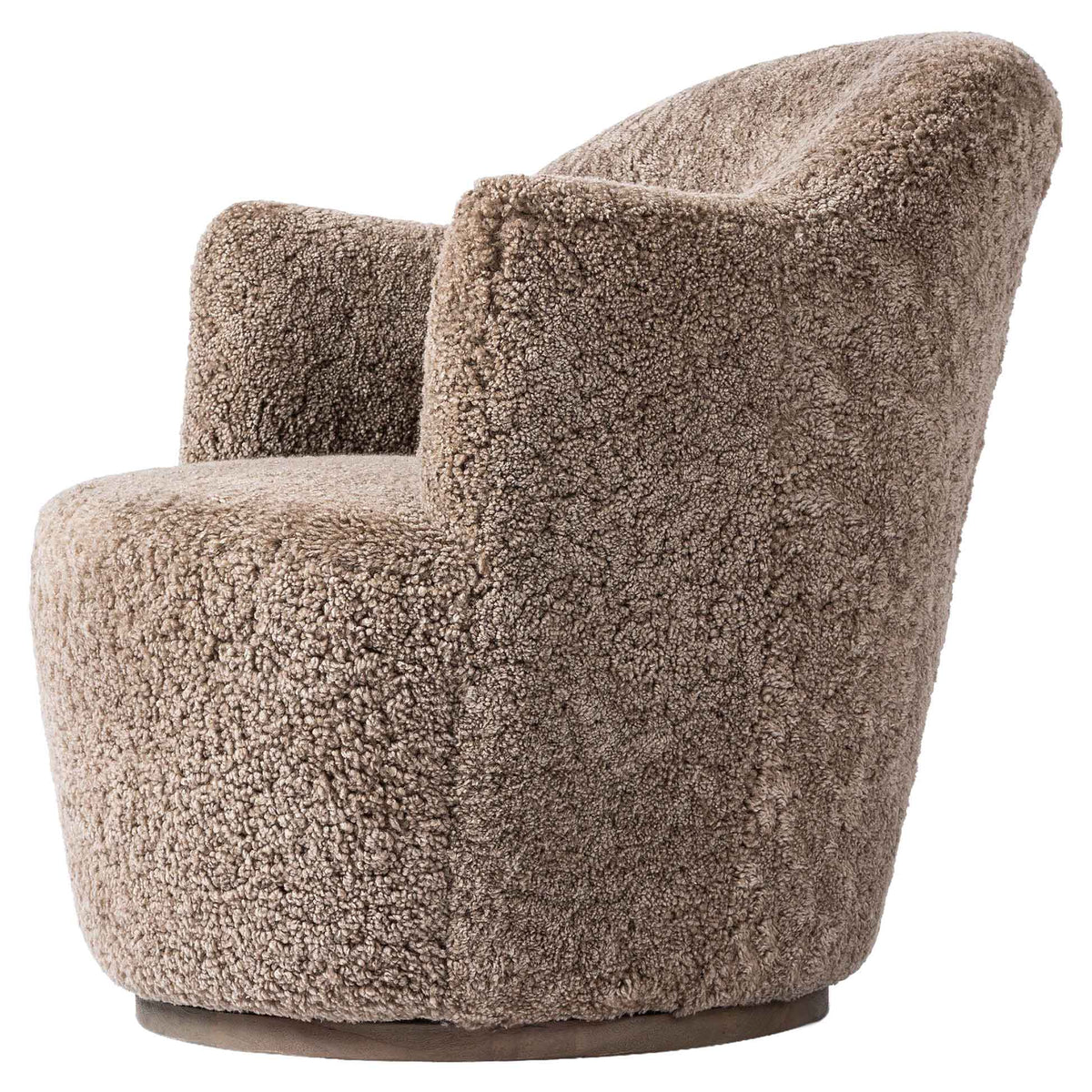 Aurora Swivel Chair - Taupe Shearling
