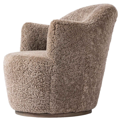 Aurora Swivel Chair - Taupe Shearling