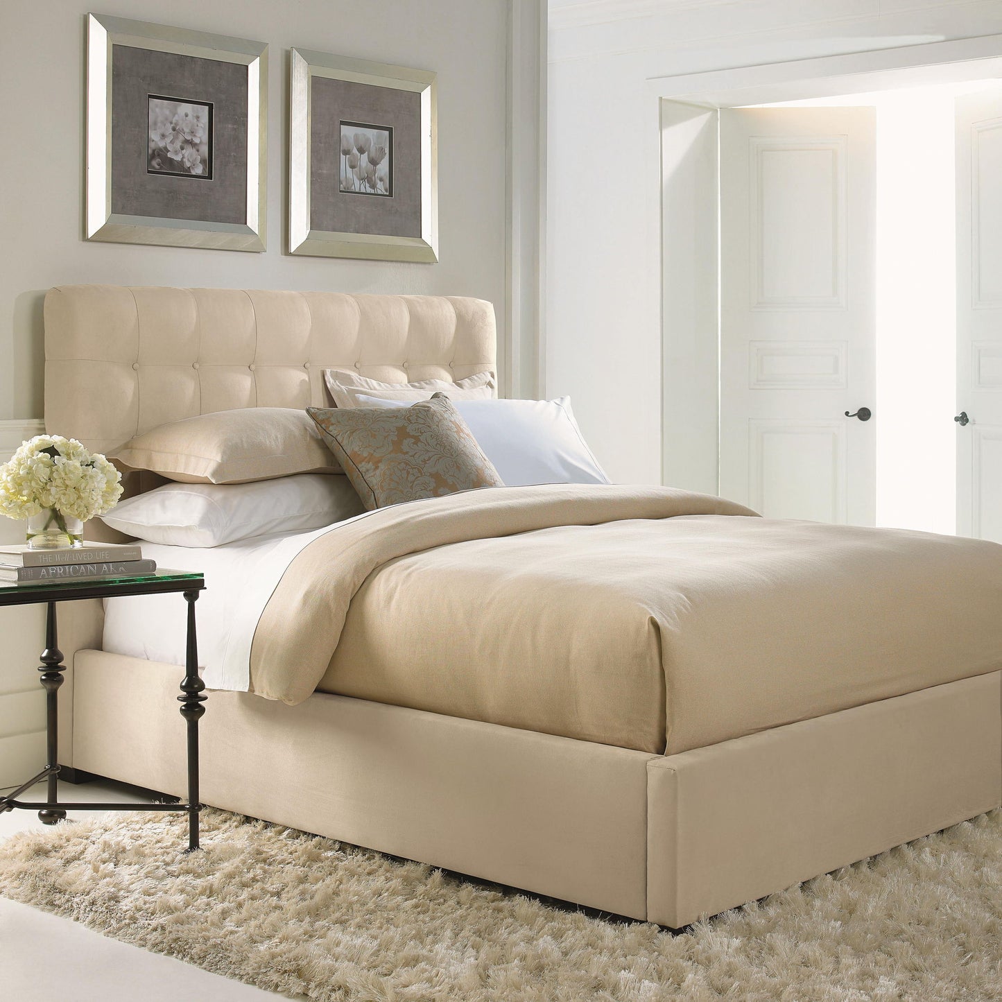 Avery Fabric Panel Bed - 55"H