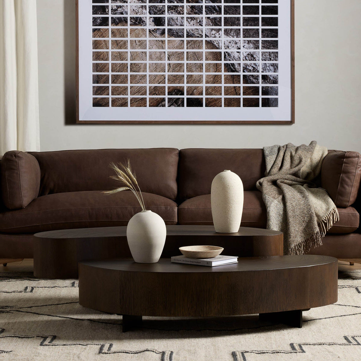 Avett Coffee Table Set - Smoked Guanacaste Oyster