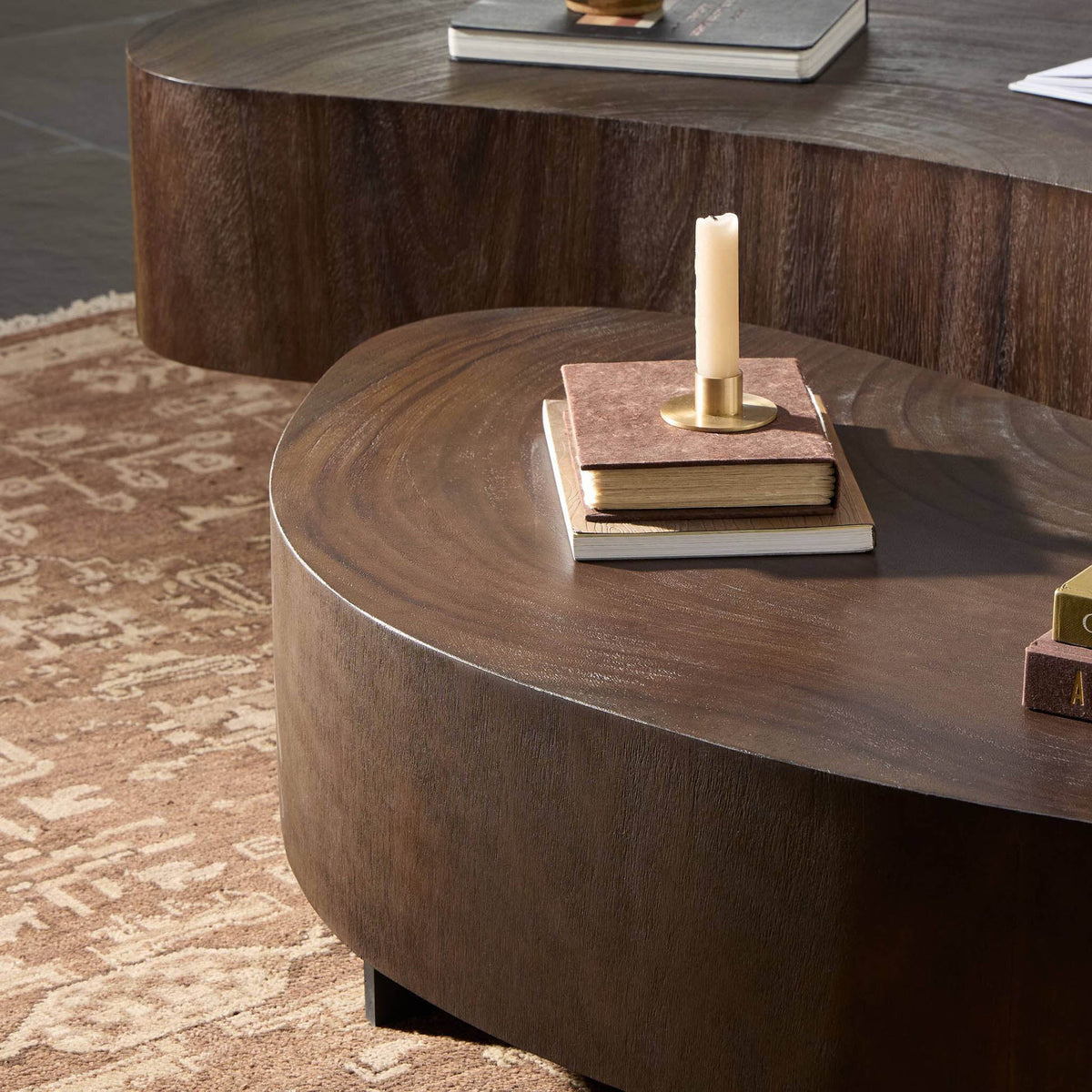 Avett Coffee Table Set - Smoked Guanacaste Oyster