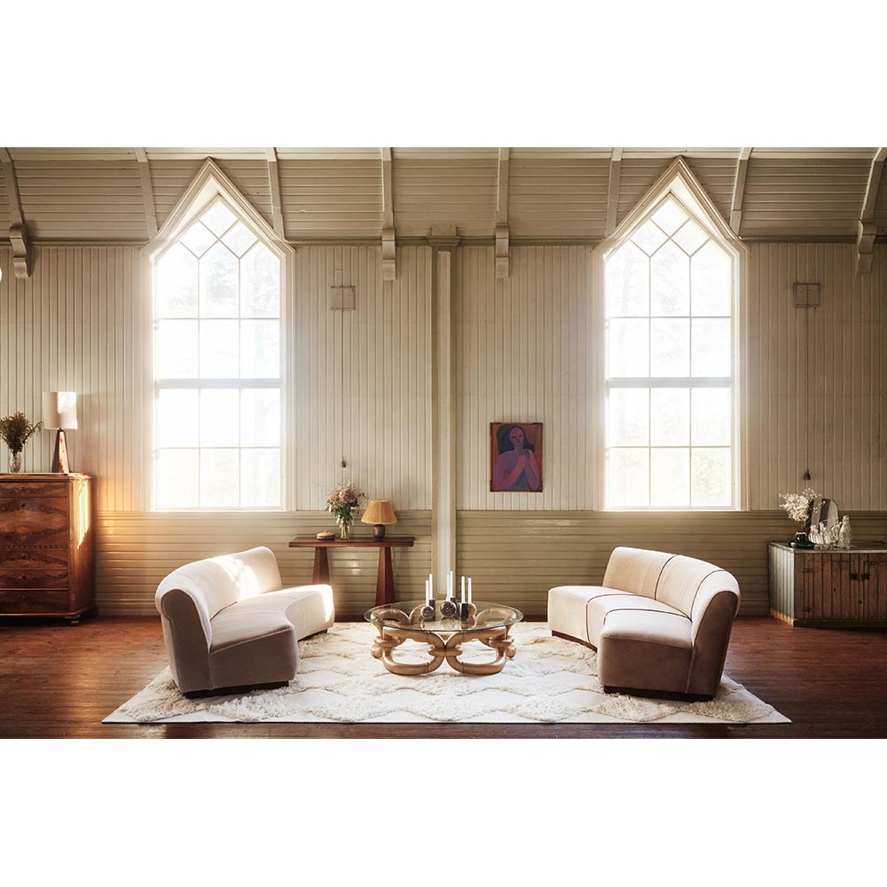 Bamboo Bracelet Sofa Table - Natural Beech