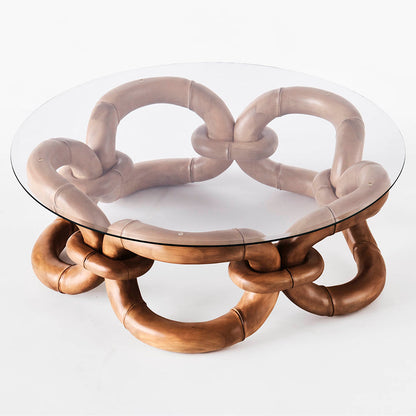 Bamboo Bracelet Sofa Table - Natural Beech