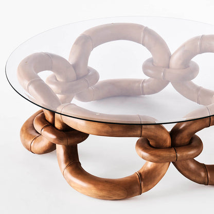 Bamboo Bracelet Sofa Table - Natural Beech