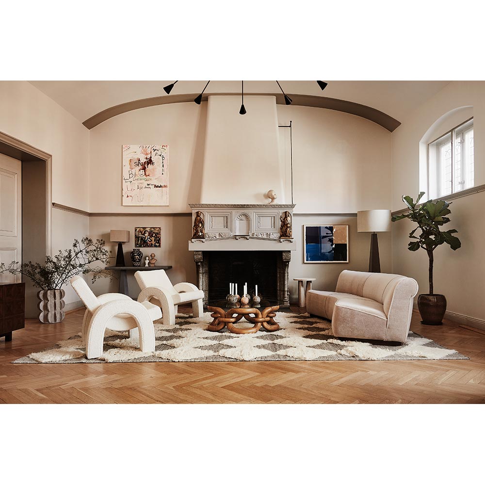 Bamboo Bracelet Sofa Table - Natural Beech