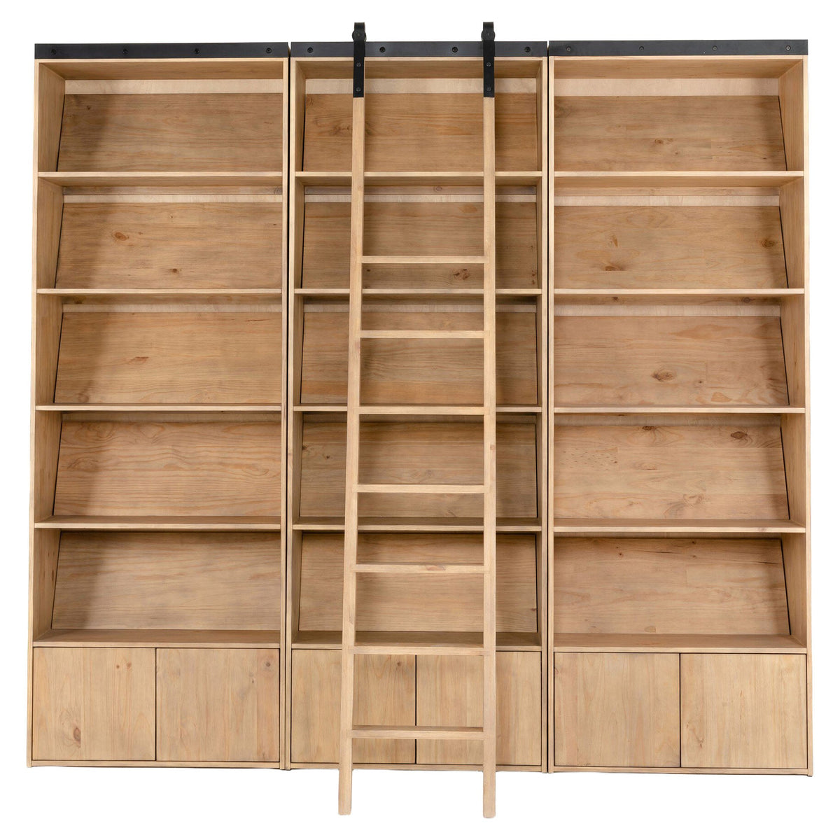 Bane Bookshelf - Smoked Pine - 105"W
