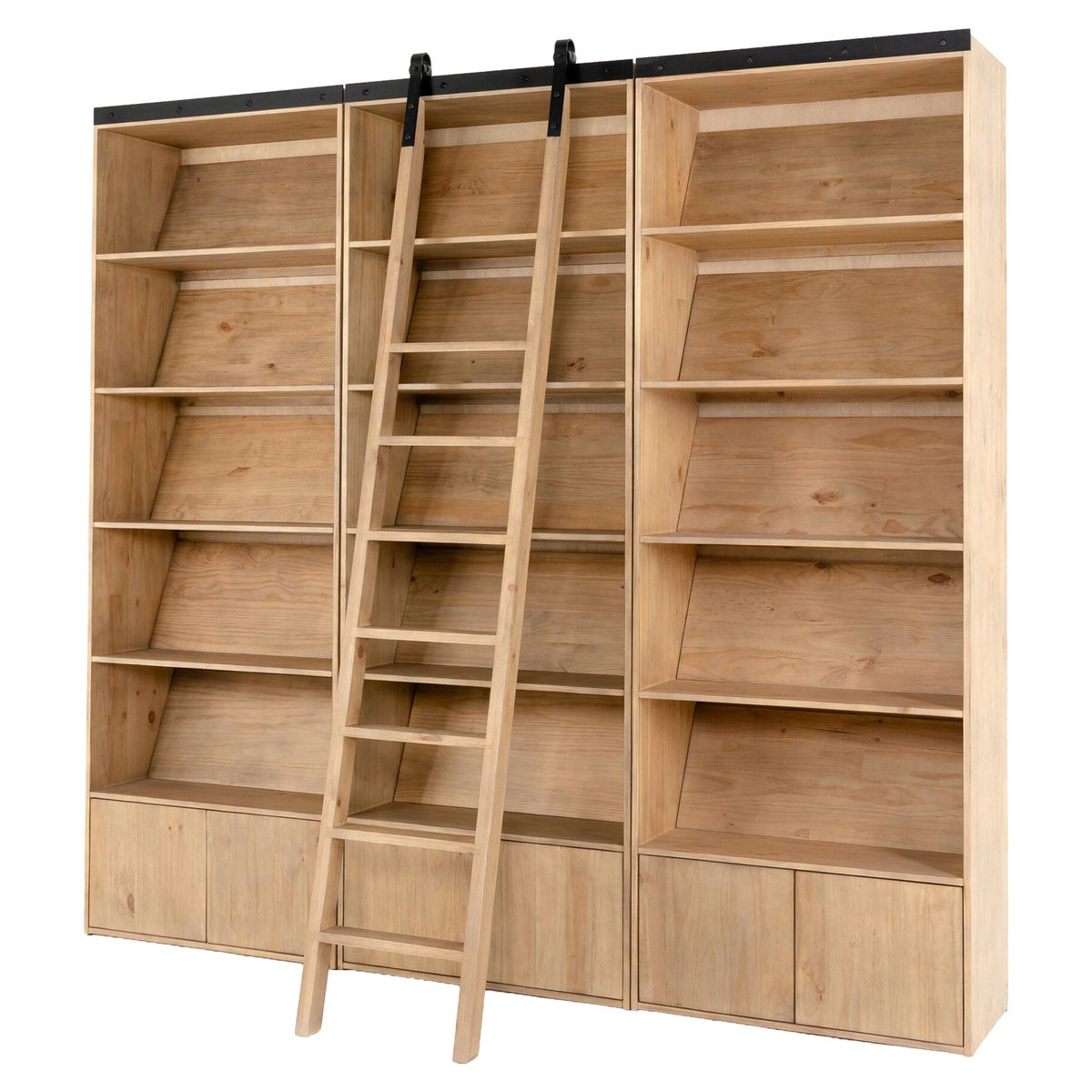 Bane Bookshelf - Smoked Pine - 105"W