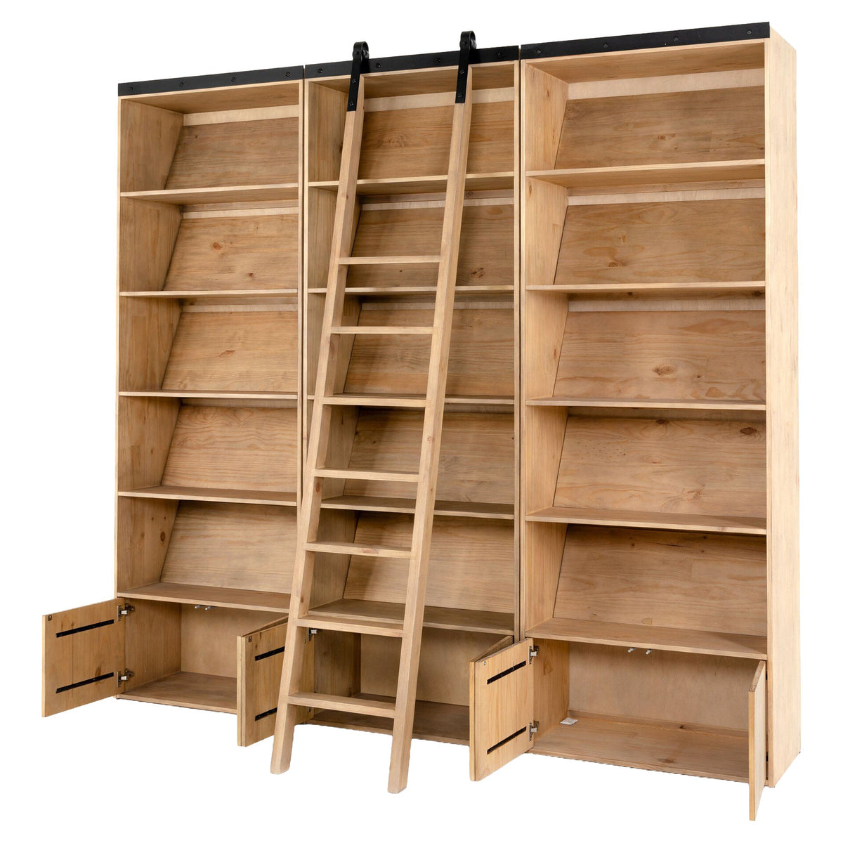 Bane Bookshelf - Smoked Pine - 105"W