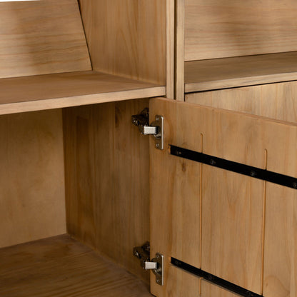 Bane Bookshelf - Smoked Pine - 105"W