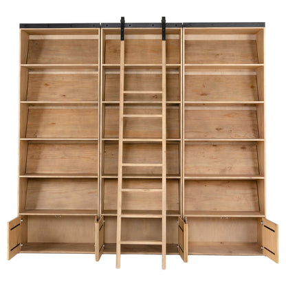 Bane Bookshelf - Smoked Pine - 105"W