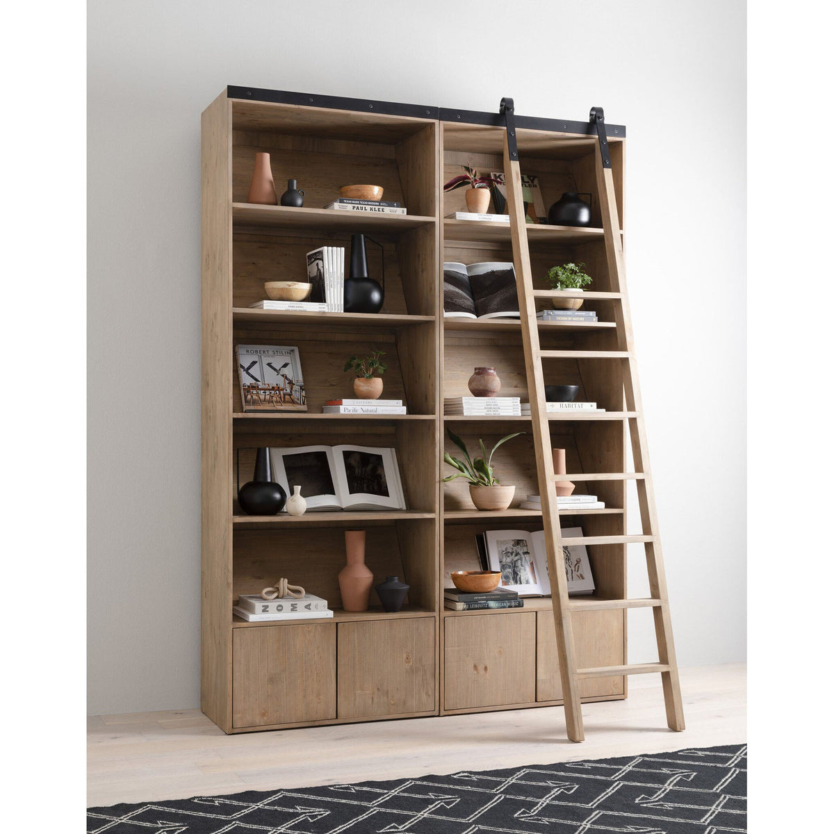 Bane Bookshelf - Smoked Pine - 35"W