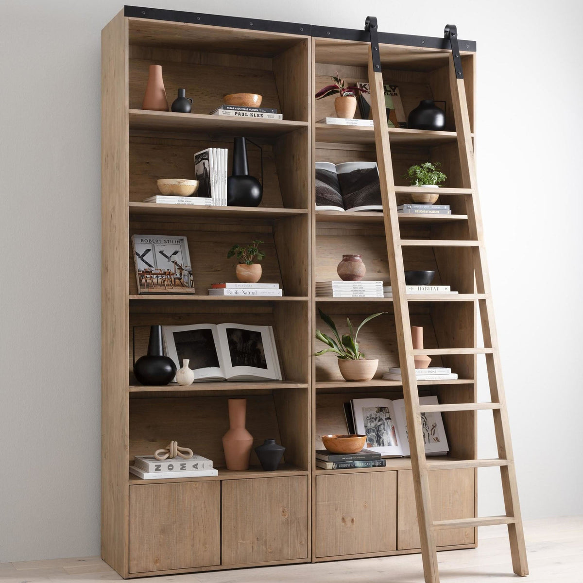 Bane Bookshelf - Smoked Pine - 70"W
