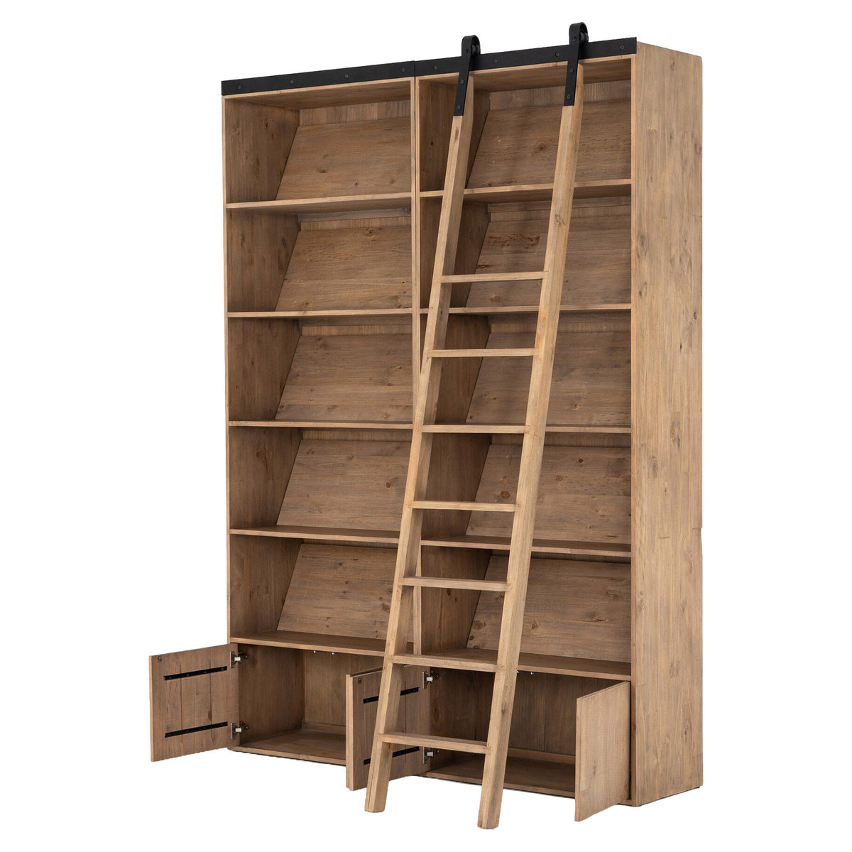 Bane Bookshelf - Smoked Pine - 70"W