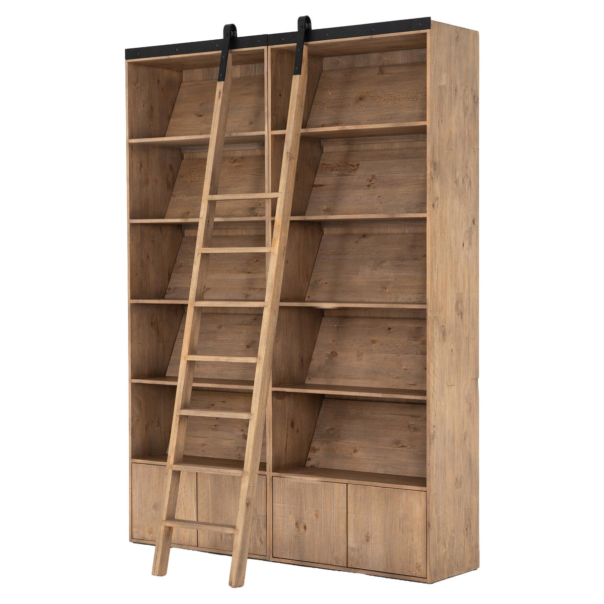 Bane Bookshelf - Smoked Pine - 70"W