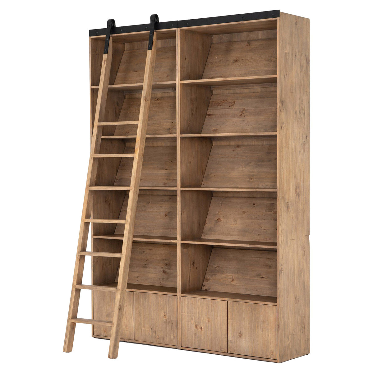 Bane Bookshelf - Smoked Pine - 70"W