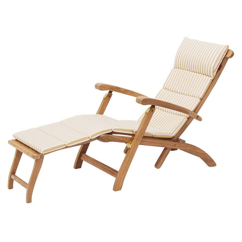Barriere Outdoor Deck Chair Cushion - Golden Yellow Stripe