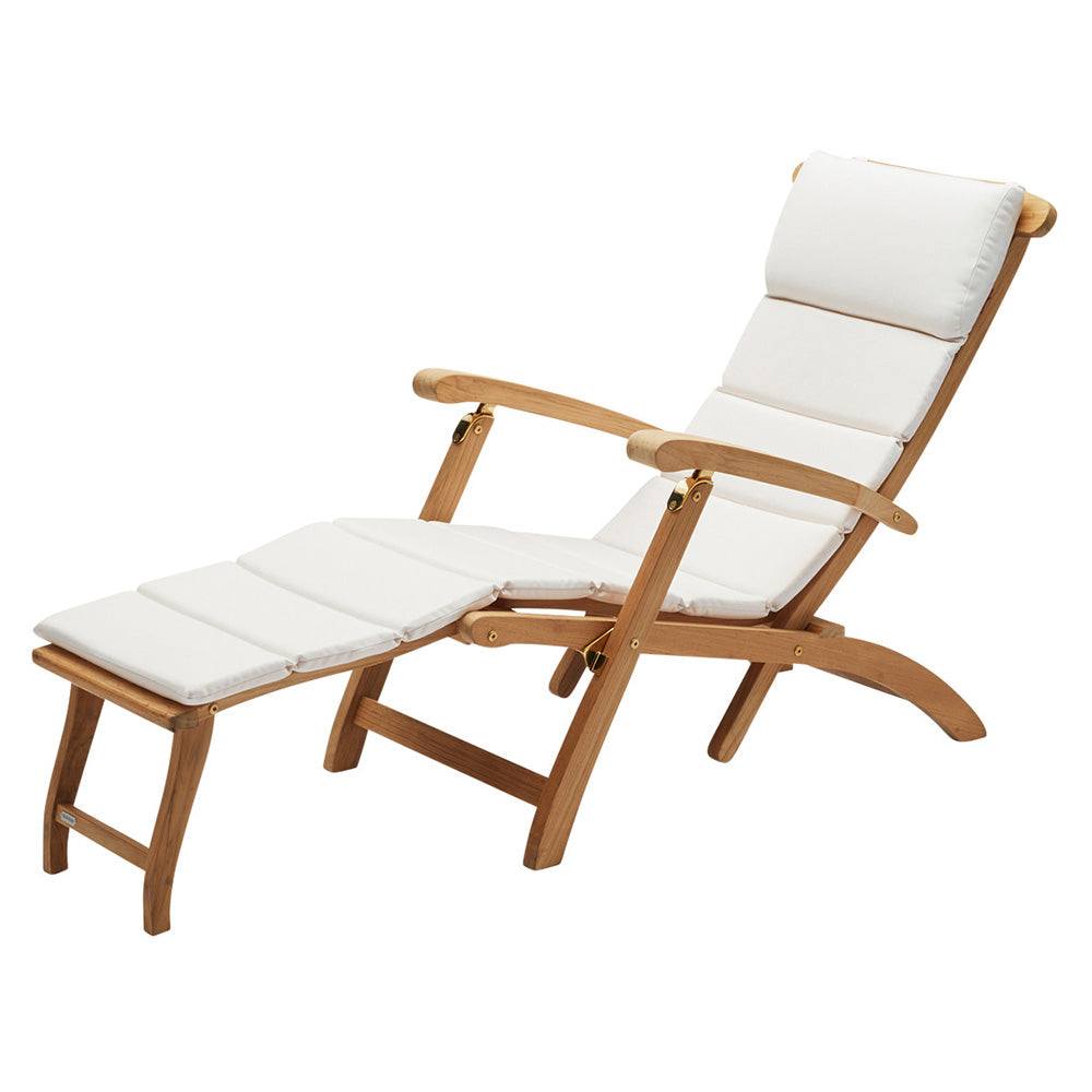 Barriere Outdoor Deck Chair Cushion - White
