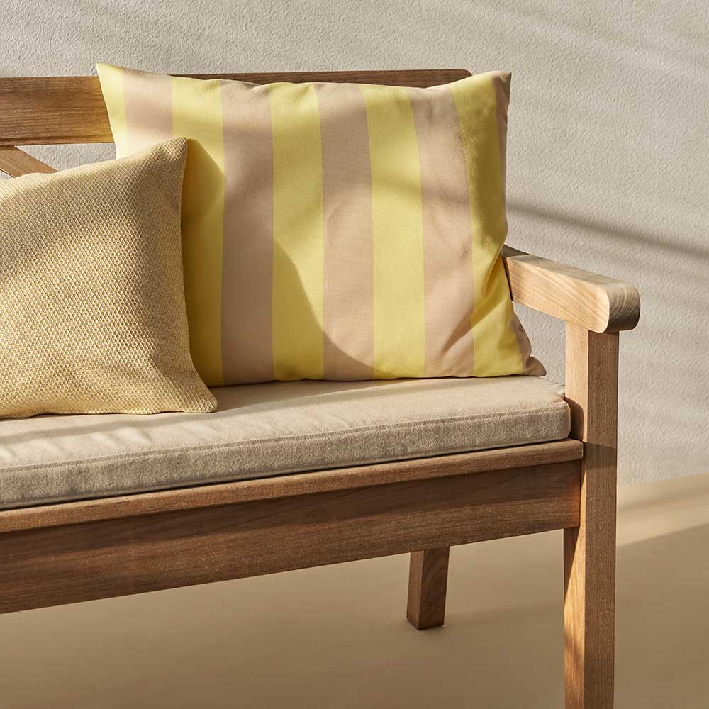 Barriere Outdoor Pillow - Lemon/Sand Stripe
