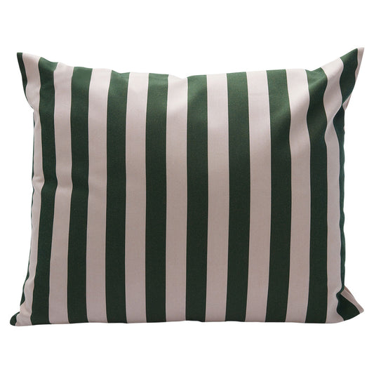 Barriere Outdoor Pillow - Light Apricot/Dark Green Stripe