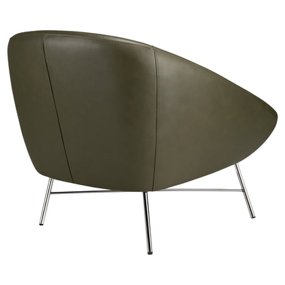 Barrow Lounge Chair - Green Leather