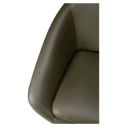 Barrow Lounge Chair - Green Leather