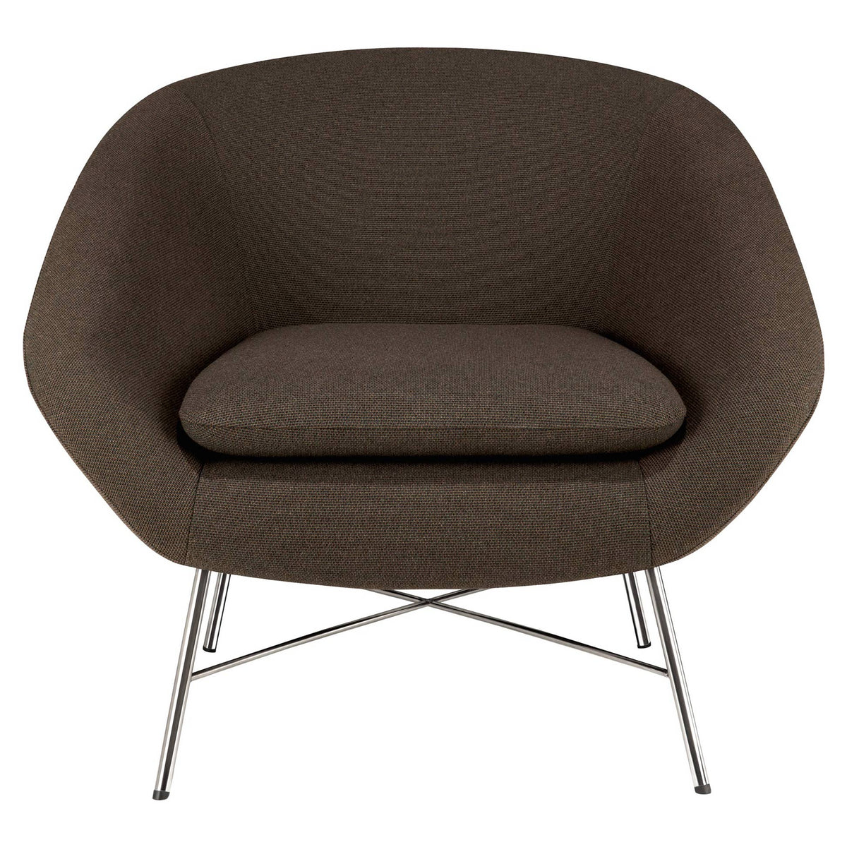 Barrow Lounge Chair Polished Steel Base