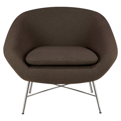 Barrow Lounge Chair Polished Steel Base