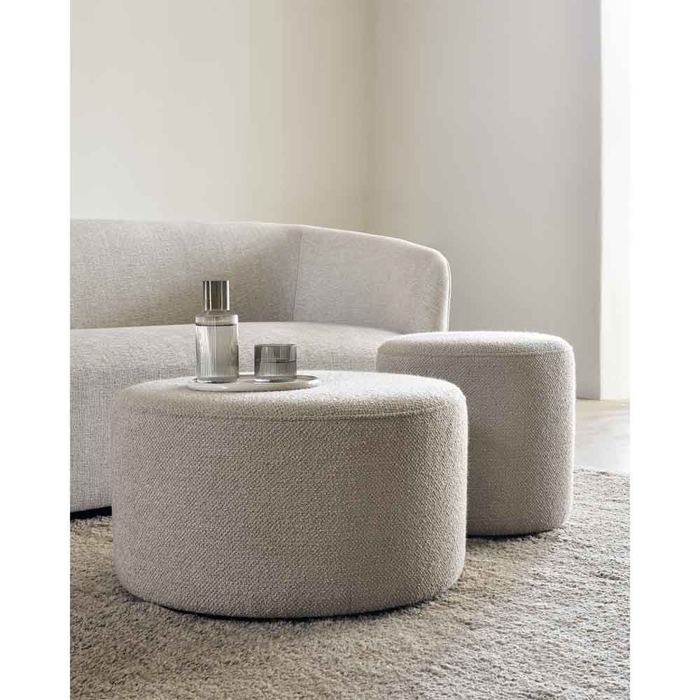 Barrow Pouf 15.5"W - Off White