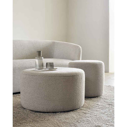 Barrow Pouf 23.5"W - Off White
