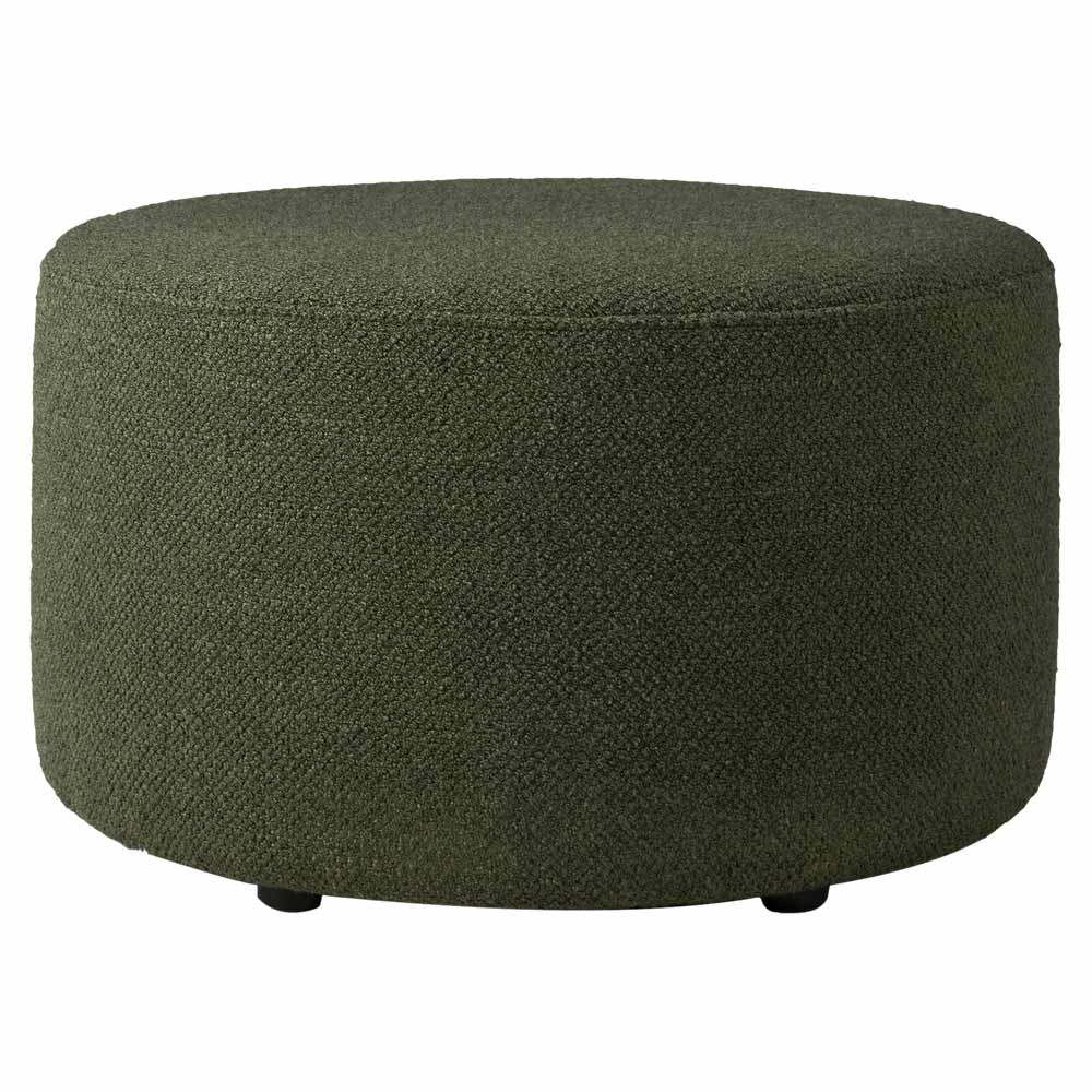 Barrow Round Pouf 23.5"W - Pine Green