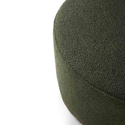 Barrow Round Pouf 23.5"W - Pine Green