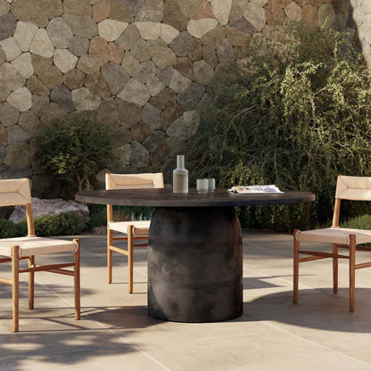 Basil Outdoor Dining Table 60" - Aged Gray