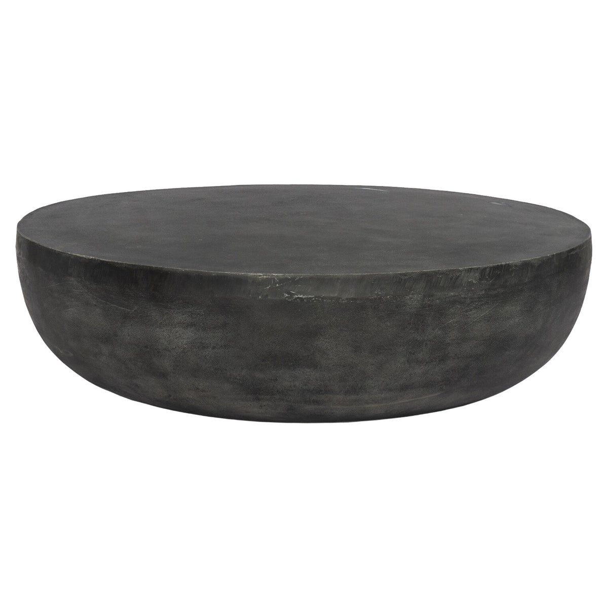 Basil Outdoor Round Coffee Table - Aged Gray