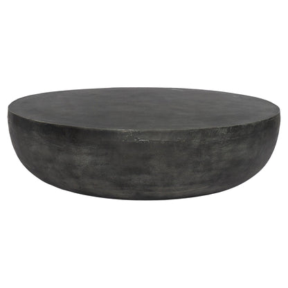 Basil Outdoor Round Coffee Table - Aged Gray
