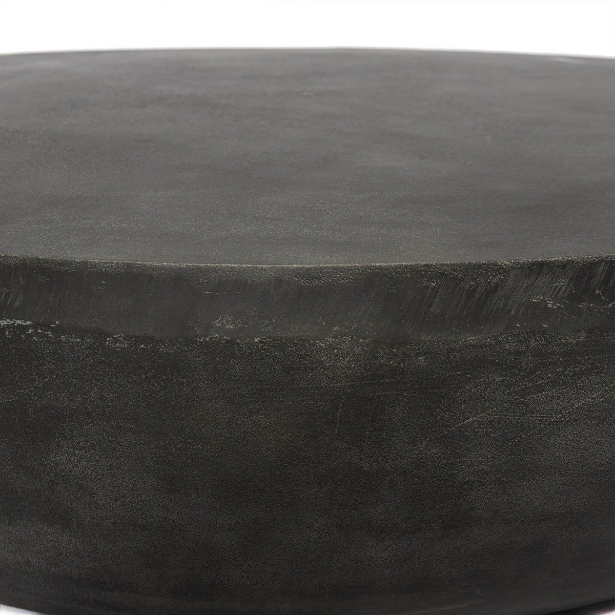 Basil Outdoor Round Coffee Table - Aged Gray