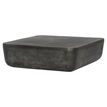 Basil Square Outdoor Coffee Table - Aged Gray