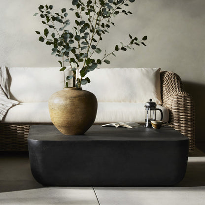 Basil Square Outdoor Coffee Table - Aged Gray