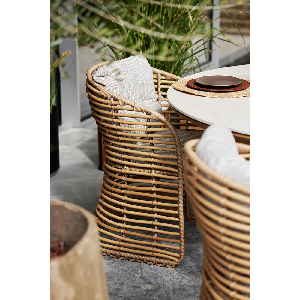 Basket Chair - Gray Natte Cushions, Graphite Weave Frame