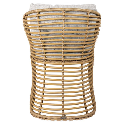 Basket Chair - Light Brown Wove Cushions, Natural Weave Frame