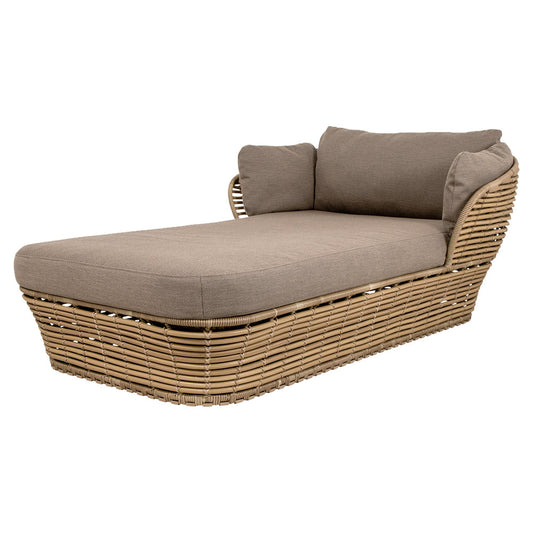 Basket Daybed - Taupe Cushions, Natural Weave Base