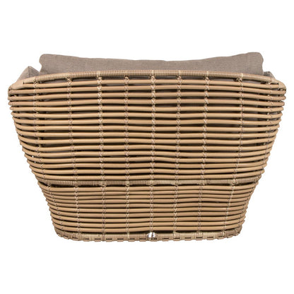 Basket Daybed - Taupe Cushions, Natural Weave Base