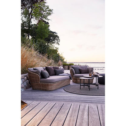 Basket Lounge Chair - Gray Cushions, Graphite Weave Base