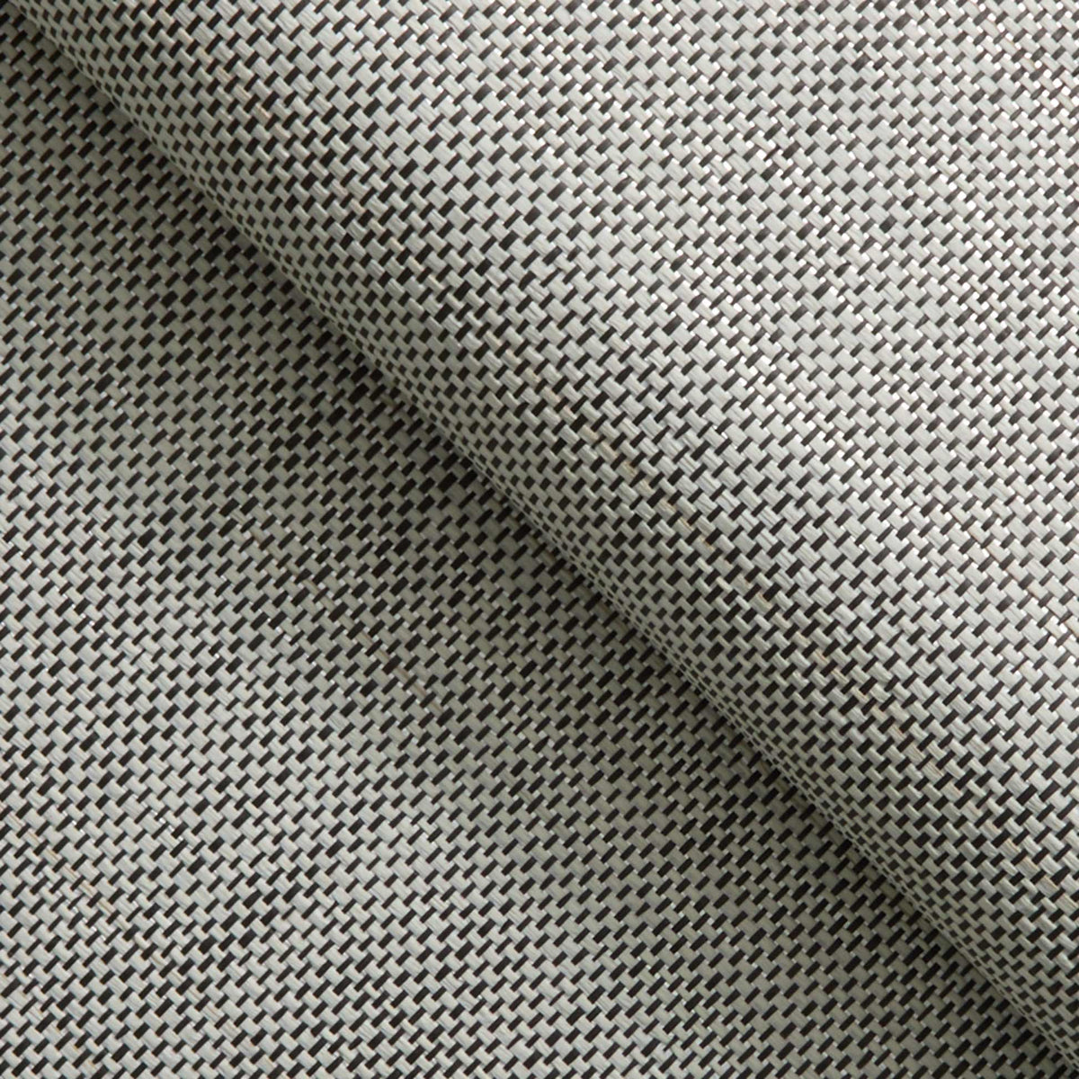 Basketweave Paperweave Wallpaper - Black and White on Silver