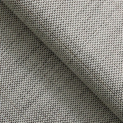 Basketweave Paperweave Wallpaper - Black and White on Silver