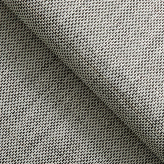 Basketweave Paperweave Wallpaper - Black and White on Silver