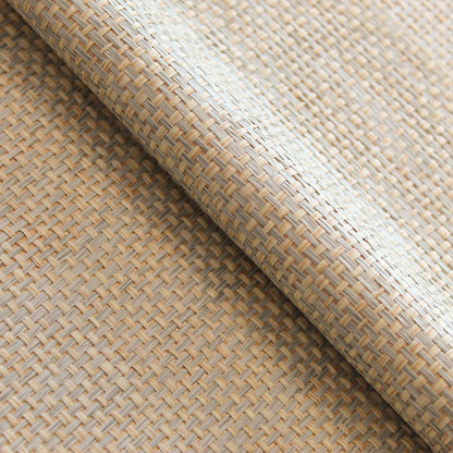 Basketweave Paperweave Wallpaper - Slate and Wheat
