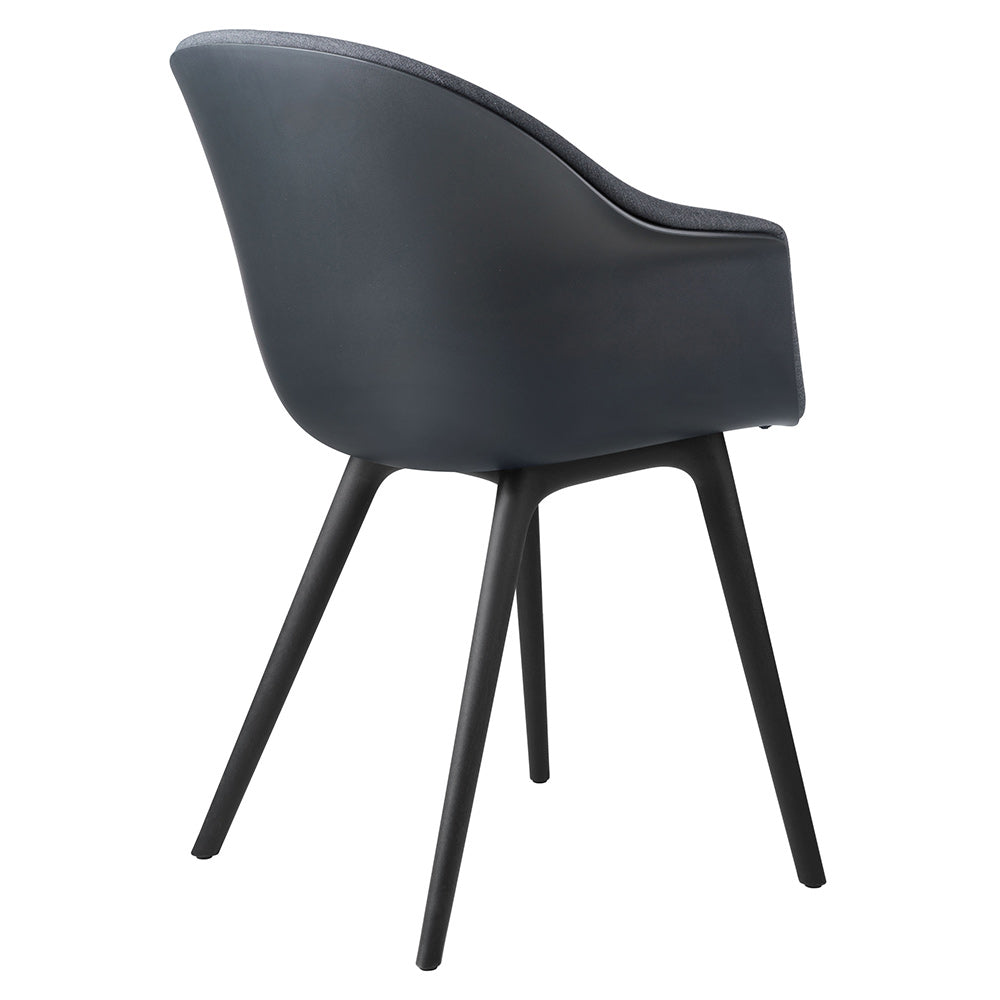Bat Front Upholstered Dining Chair - Plastic Base