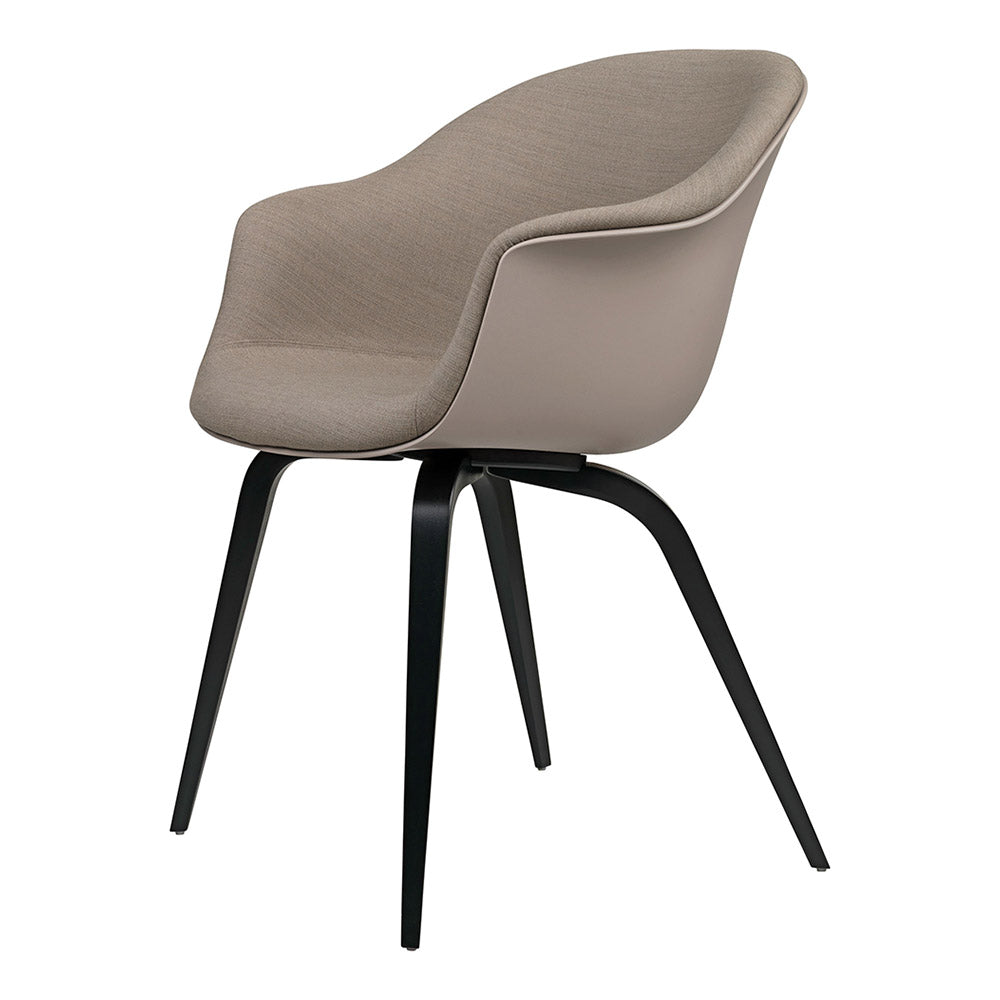 Bat Front Upholstered Dining Chair - Wood Base
